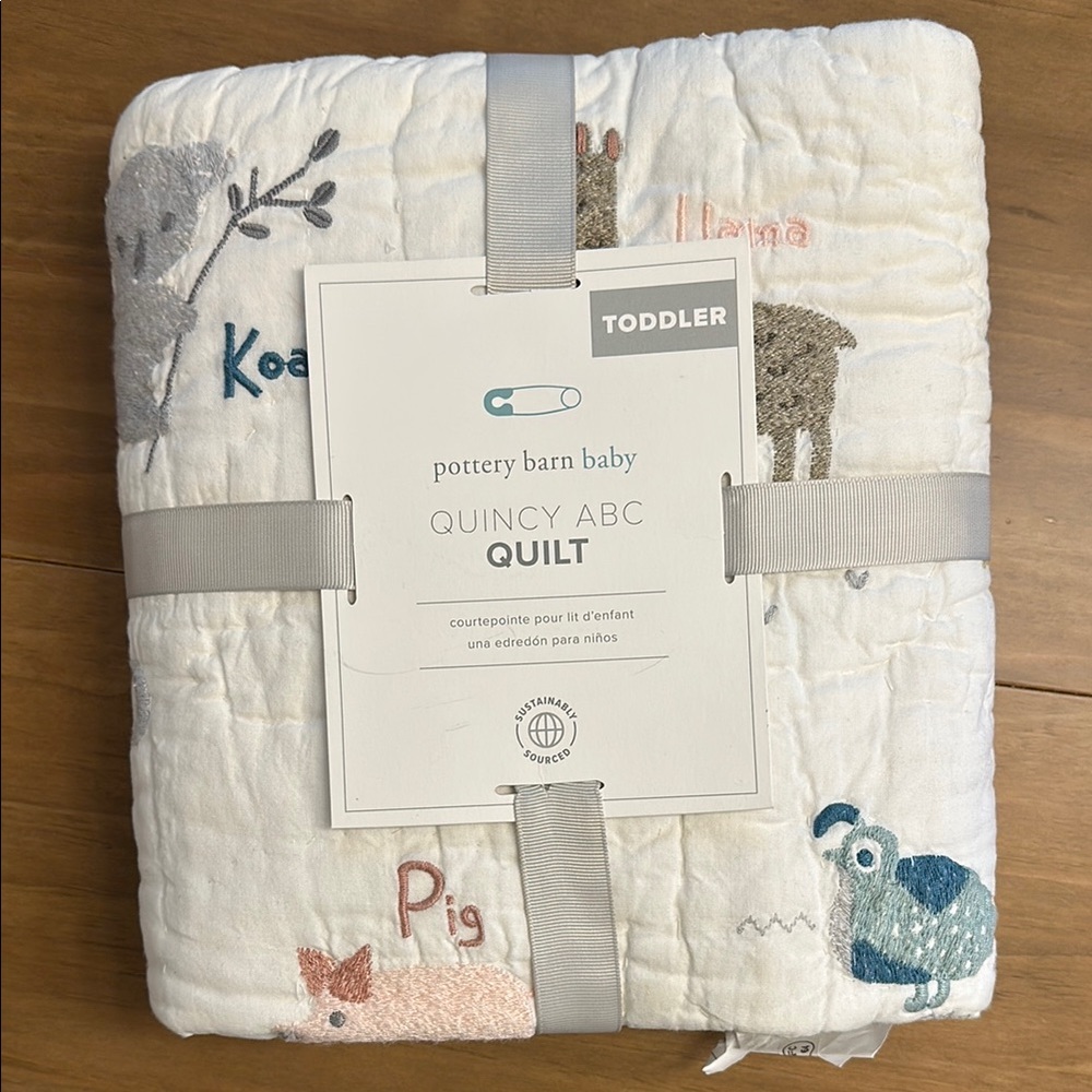 Pottery Barn Quincy ABC Quilt - White